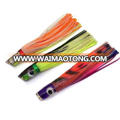 13" slant resin head lead weighted trolling fishing lure octopus skirts big game fishing tackle factory wholesale