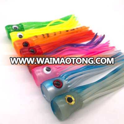 Soft Head Offshore fishing lures for Salt water Trolling Lures chugger soft plastic fishing lures game fishing tackle