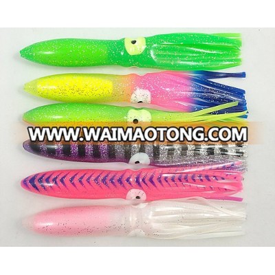 STOCK Available weihai rubber fishing lure PVC fishing skirt bulb squid skirt replacement fishing tackle for trolling