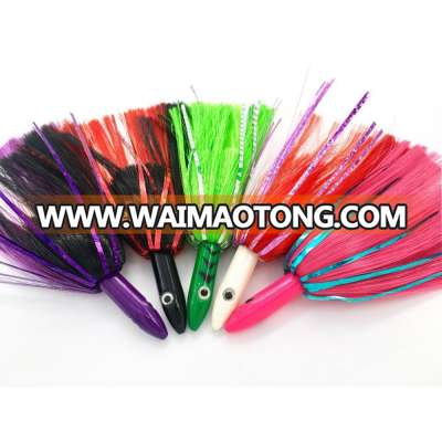 OEM lure factory lure painted bullet head islander lure nylon hair salt water fishing tackle wholesale fishing lure